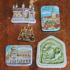 Refrigerator Magnets Sibenik Slovenija Moscow Cesky Krumlov Barbakan Cracova